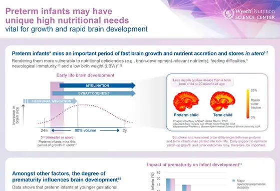 Preterm infants have unique nutritional needs vital for brain development